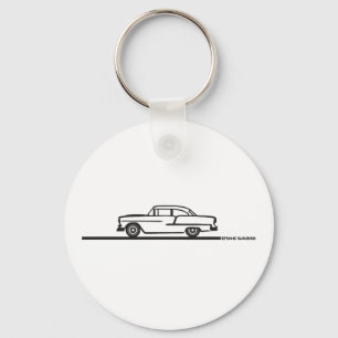 1955 Chevy Hardtop Post Keychain