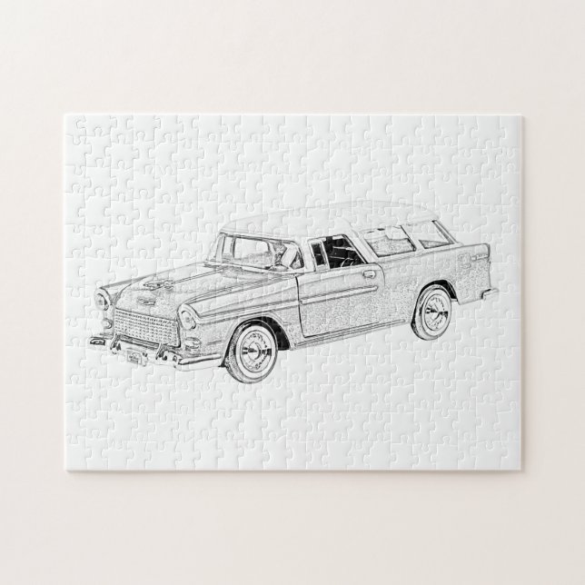 1955 Chevy Nomad Jigsaw Puzzle (Horizontal)