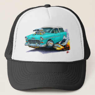 1955 Chevy Nomad Turquoise Car Trucker Hat