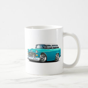 1955 Chevy Nomad Turquoise-White Car Coffee Mug