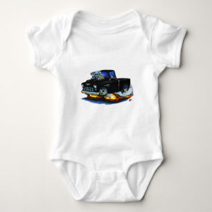 1955 Chevy Pickup Black Truck Baby Bodysuit