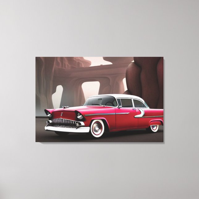 1955 Classic Car Canvas Print (Front)
