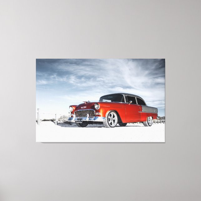 1955 Custom Chevrolet Bel Air Canvas Print (Front)