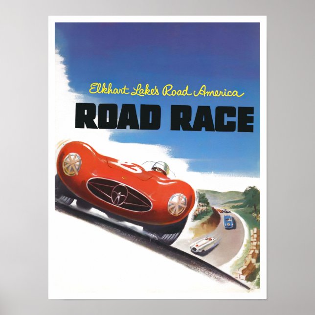 1955 Elkhart Lake road race Poster (Front)