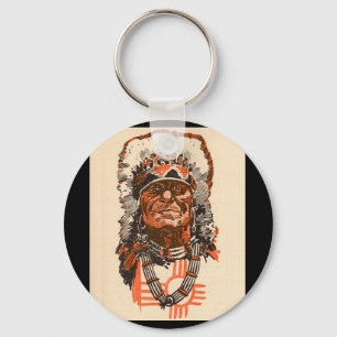 1955 Indian chief from Billy the Kid (UK) comics Keychain