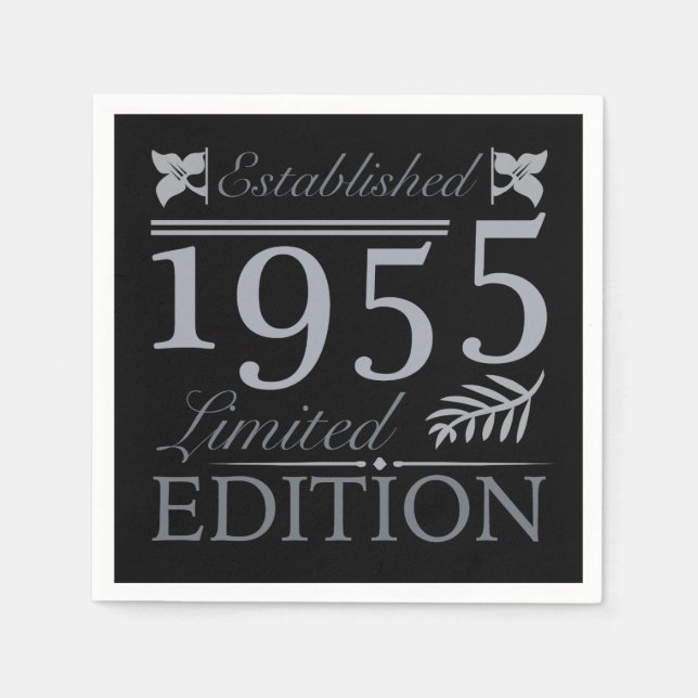 1955 Limited Edition 70th Birthday Napkin (Front)