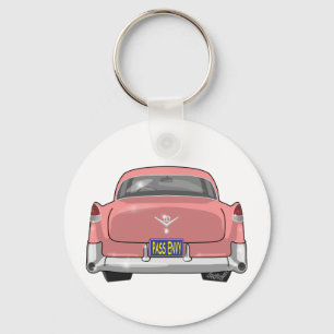 1955 Pink Cadillac Keychain