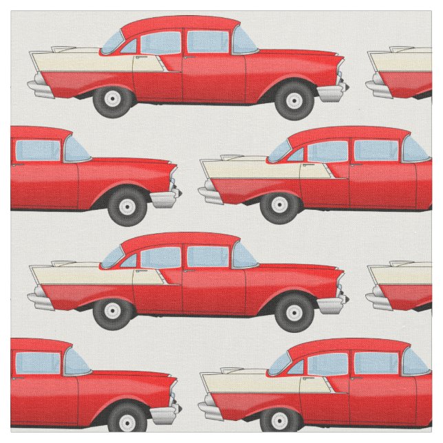 1955 Vintage Four Door Sedan Fabric (Close Up)