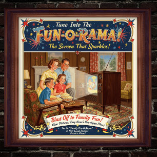 1955 Vintage Television Advertising Poster