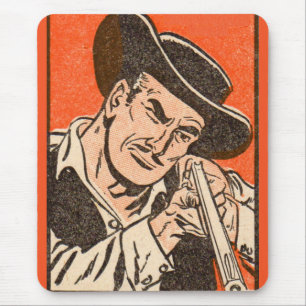 1955 Western bad guy with rifle from Billy the Kid Mouse Pad