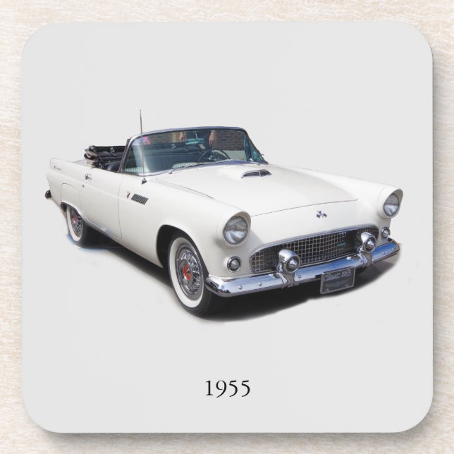 1955 white convertible coaster set (Front)