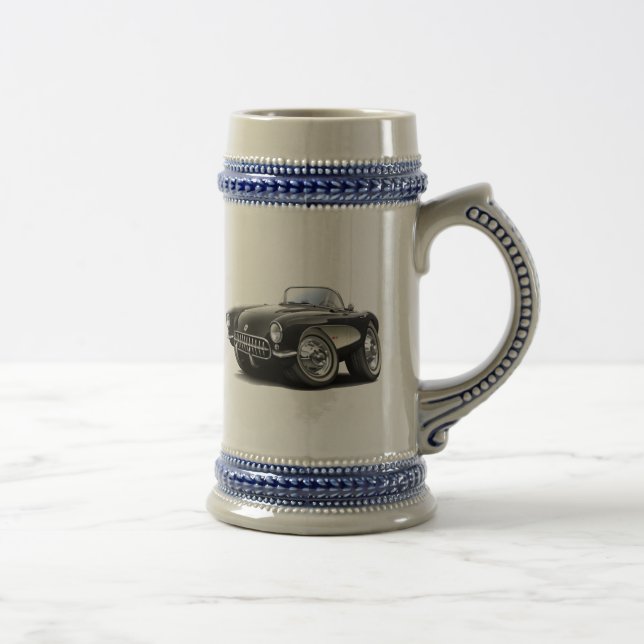 1956-57 Corvette Black Car Beer Stein (Right)
