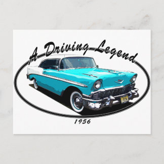 1956 BEL AIR BLUE POSTCARD
