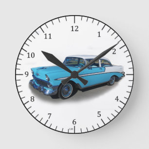 1956 blue Bel Air clock
