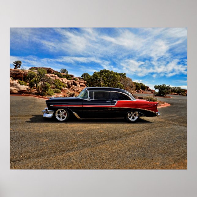 1956 chevy bel air street rod poster (Front)