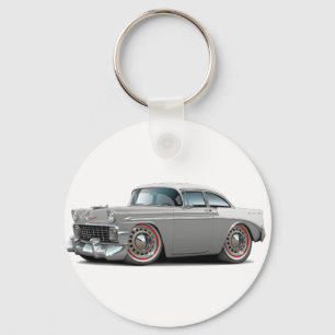 1956 Chevy Belair Grey-White Car Keychain