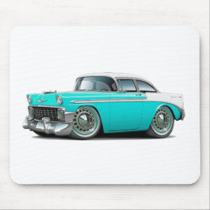 1956 Chevy Belair Turquoise-White Car Mouse Pad