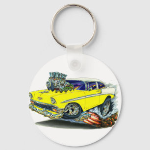 1956 Chevy Belair Yellow Car Keychain