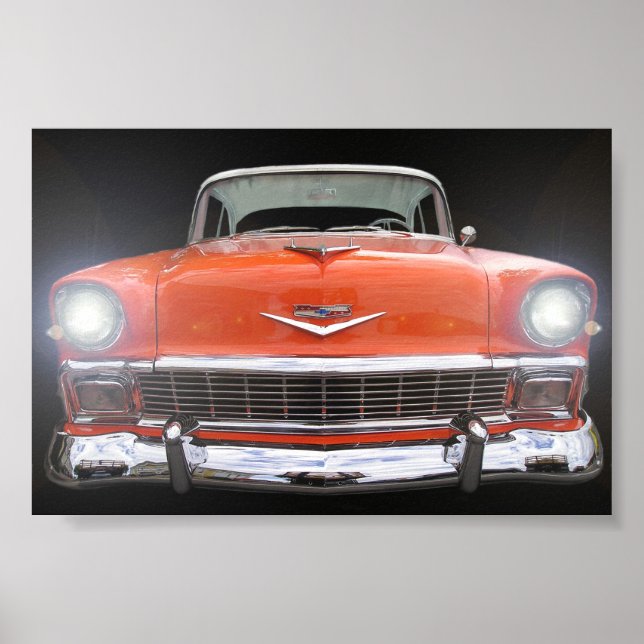 1956 CHEVY "LIGHTS ON" POSTER (Front)