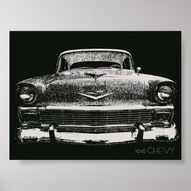 1956 CHEVY SKETCH POSTER (Front)