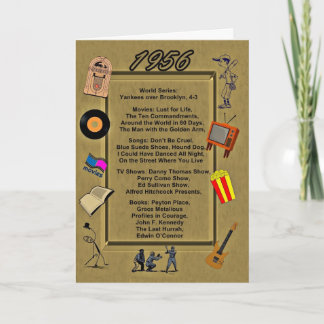 1956 Great Events Birthday Card