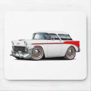 1956 Nomad White-Red Car Mouse Pad
