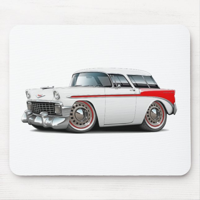 1956 Nomad White-Red Car Mouse Pad (Front)