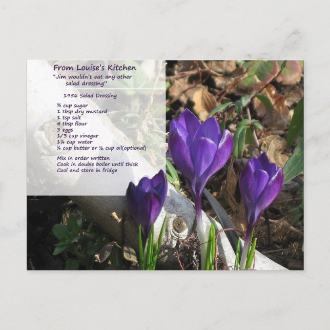 1956 Salad Dressing Postcard (Front)