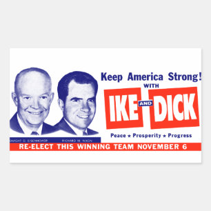 1956 Vote Ike and Dick Sticker