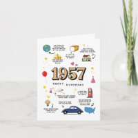 1957 Birthday Card For Dad or Mom