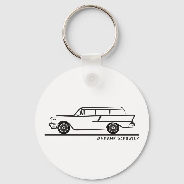 1957 Chevrolet 1-50 Stationwagon Keychain (Front)