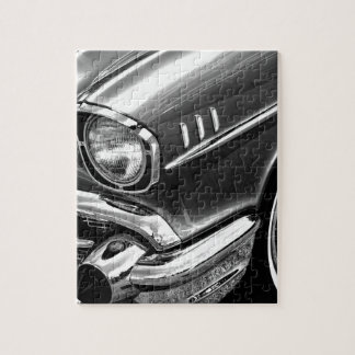 1957 Chevrolet Bel Air Black & White Jigsaw Puzzle