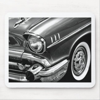 1957 Chevrolet Bel Air Black & White Mouse Pad