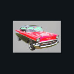 1957 Chevrolet Bel Air Classic Car Canvas Print<br><div class="desc">Red and black 1957 Chevy Bel Air Classic Car photo.</div>