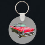 1957 Chevrolet Bel Air Classic Car Keychain<br><div class="desc">Red and black 1957 Chevy Bel Air Classic Car photo.</div>