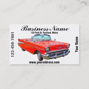 1957 Chevrolet Bel Air Convertible Antique Car Business Card