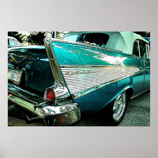 1957 Chevrolet Bel Air Convertible Poster (Front)