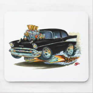 1957 Chevy 150-210 Black Car Mouse Pad