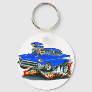 1957 Chevy Belair Blue Car Keychain
