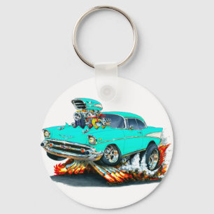1957 Chevy Belair Turquoise Car Keychain