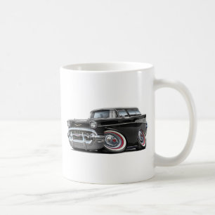 1957 Chevy Nomad Black Car Coffee Mug