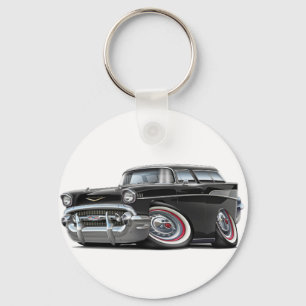 1957 Chevy Nomad Black Car Keychain