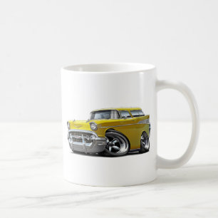 1957 Chevy Nomad Yellow Hot Rod Coffee Mug