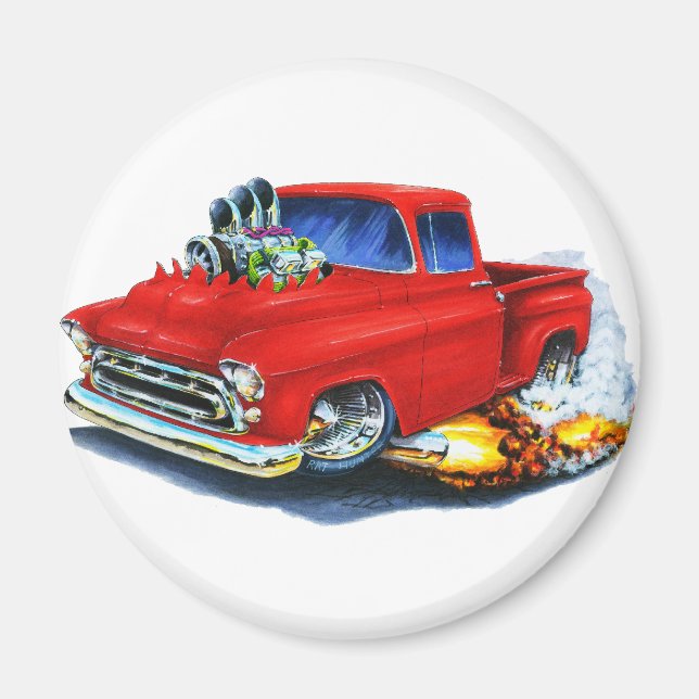 1957 Chevy Pickup Red Magnet (Front)