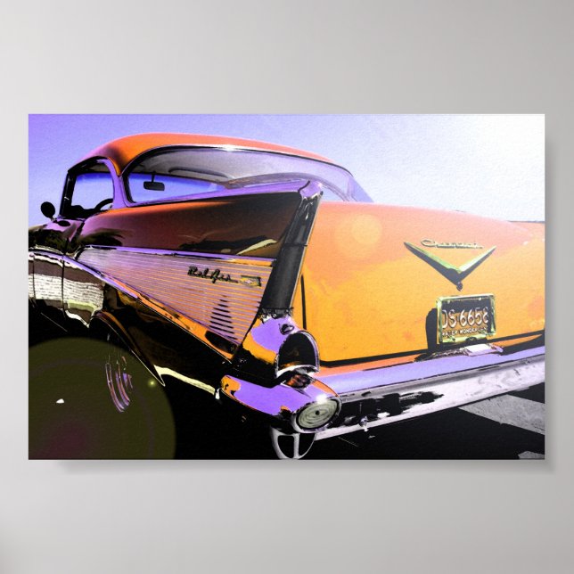1957 Chevy "Sunny Days"Orange Poster (Front)