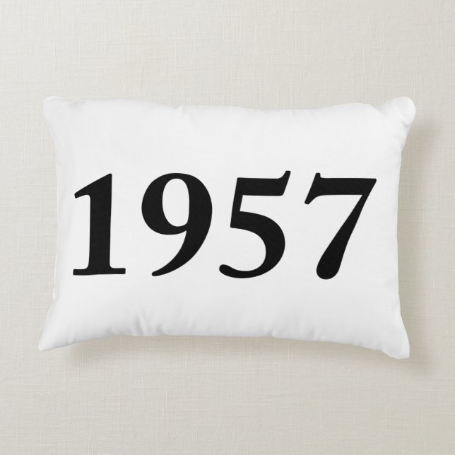 1957 for birthdays, anniversaries, celebrations accent pillow (Back)