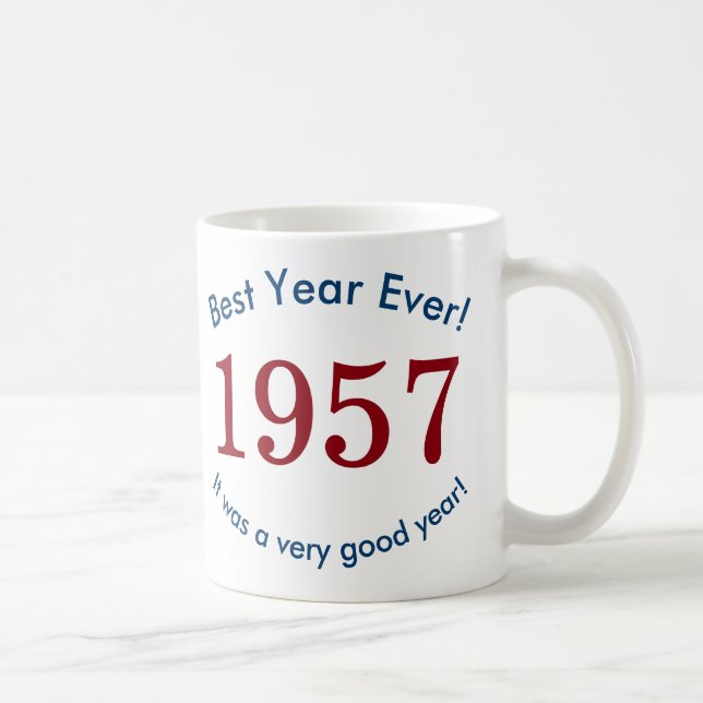 1957 ♥ Meilleure année ! 60e anniversaire Gift Mug (Droite)