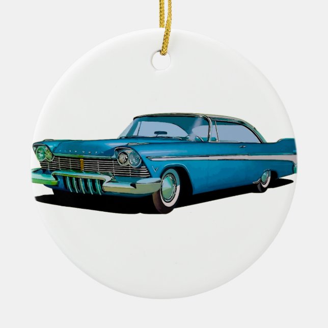 1957 Plymouth Belvedere Sport Coupe Ceramic Ornament (Front)