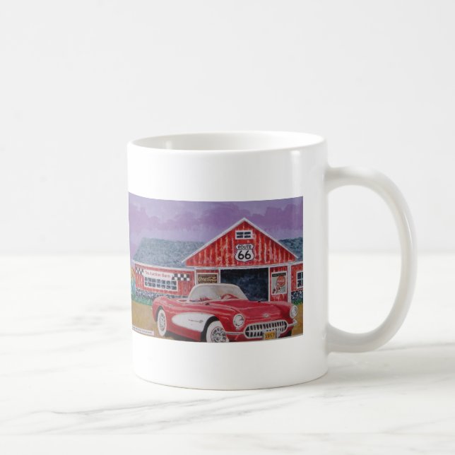 1957corvette painting coffee mug (Right)