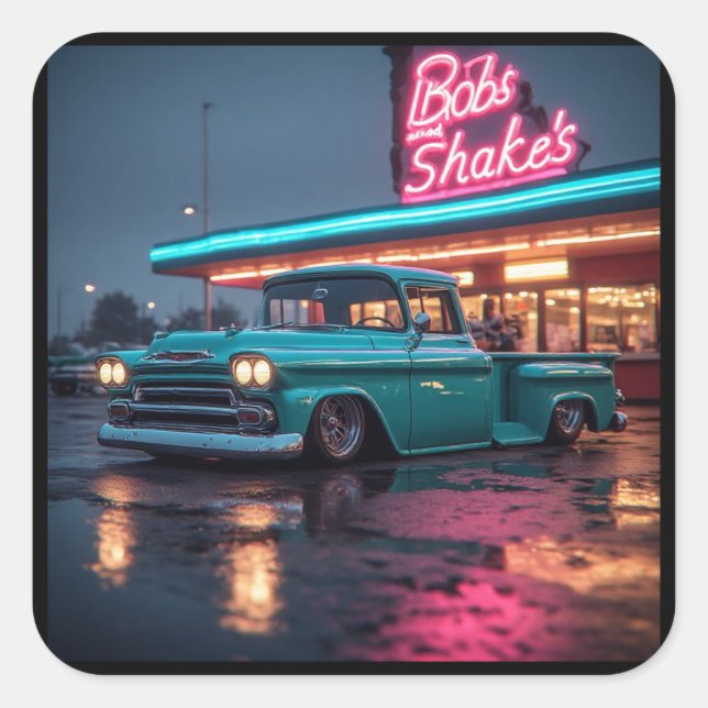 1958  3100 Apachee Square Sticker (Front)
